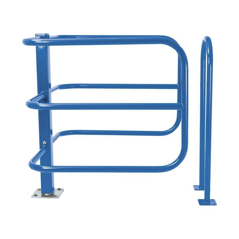 Selektive Schranke, für Fußgänger, Rollstühle und Kinderwagen, Stahlrohr, Sperrbreite 1.275 mm, Farbe enzianblau