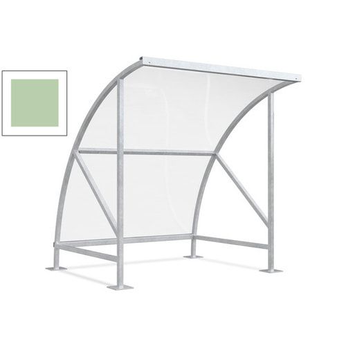 Fahrradunterstand - Fahrradgarage mit Bogendach - Stahl und Kunststoff - 2.290 x 2.090 x 2.100 mm (HxBxT) - Farbe Achatgrau