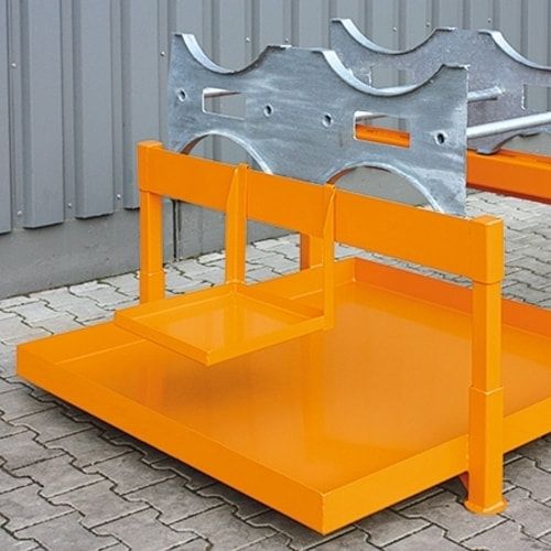 Eichinger Fass-Abfüllstation, 210 l Inhalt, für 2 x 220 l Fässer, Kannenhalter, Stahlblech, 735 x 1.460 x 1.300 mm (HxBxT), Farbe anthrazitgrau