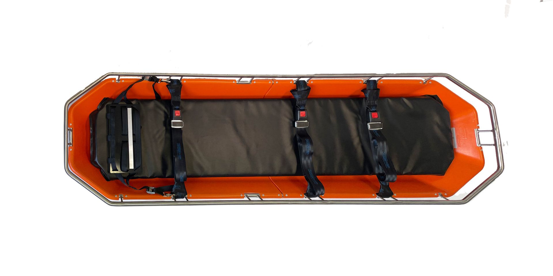 Einteilige Schleifkorbtrage, Engraumrettung, Bergungstrage, Rettungstrage, Höhenrettung, ABS, Edelstahl, bis ca. 315 kg, 200 x 590 x 2.180 mm