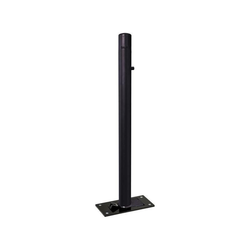 Klappbarer Pfosten mit Bogenkopf - 76 x 977 mm (DxH) - Überfahrhöhe 114 mm - Farbe enzianblau - Absperrpfosten