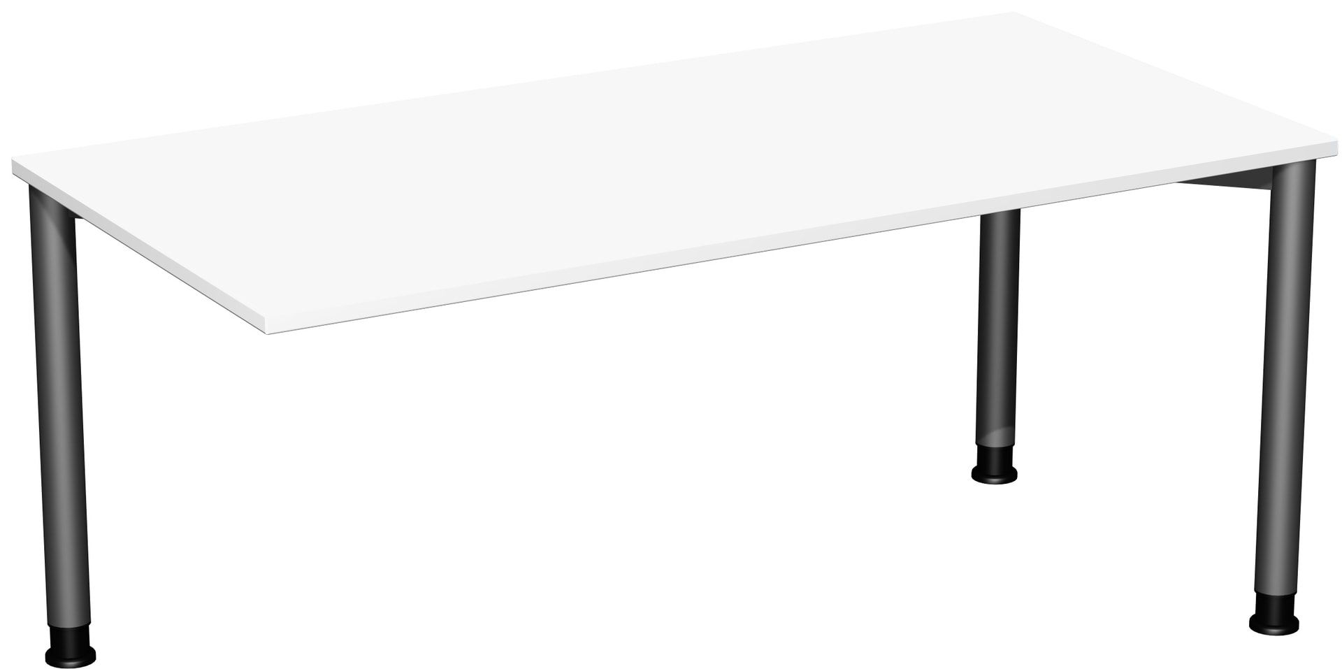 Schreibtisch - 4-Fuß Flex - Bürotisch - Höhe 680-800 mm - 1.200 x 600 mm (BxT) - Gestell anthrazit - Ahorn