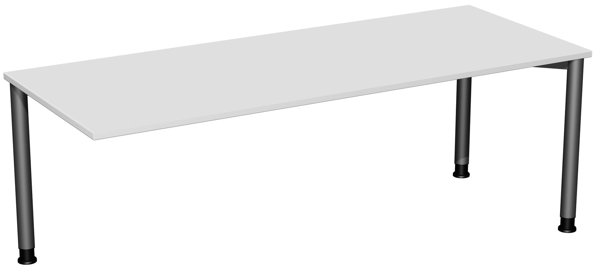 Schreibtisch - 4-Fuß Flex - Bürotisch - Höhe 680-800 mm - 1.000 x 800 mm (BxT) - Gestell anthrazit - Ahorn