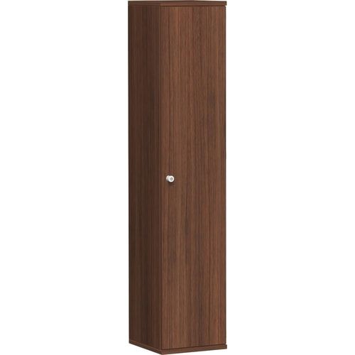 Flügeltürenschrank, Holztüren, Schloss links, 5 Ordnerhöhen, 4 Einlegeböden, 1.920 x 400 x 425 mm (HxBxT), Frontfarbe Ahorn, Korpusfarbe Ahorn