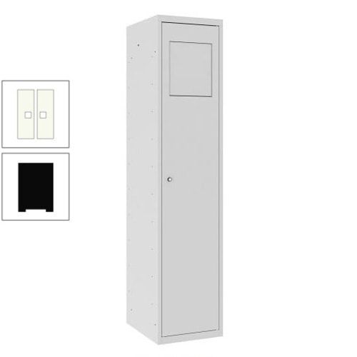 Wäschesammelschrank, Wäscheschrank, Einwurfklappe, Beutelhalter, 1.800 x 400 x 500 mm (HxBxT), Korpus anthrazitgrau, Front anthrazitgrau