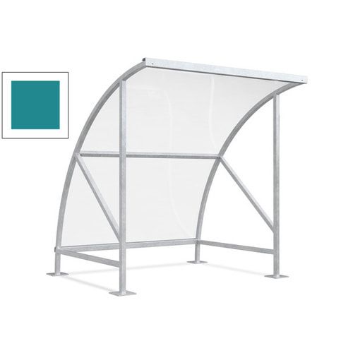 Fahrradunterstand - Fahrradgarage mit Bogendach - Stahl und Kunststoff - 2.290 x 2.090 x 2.100 mm (HxBxT) - Farbe Achatgrau