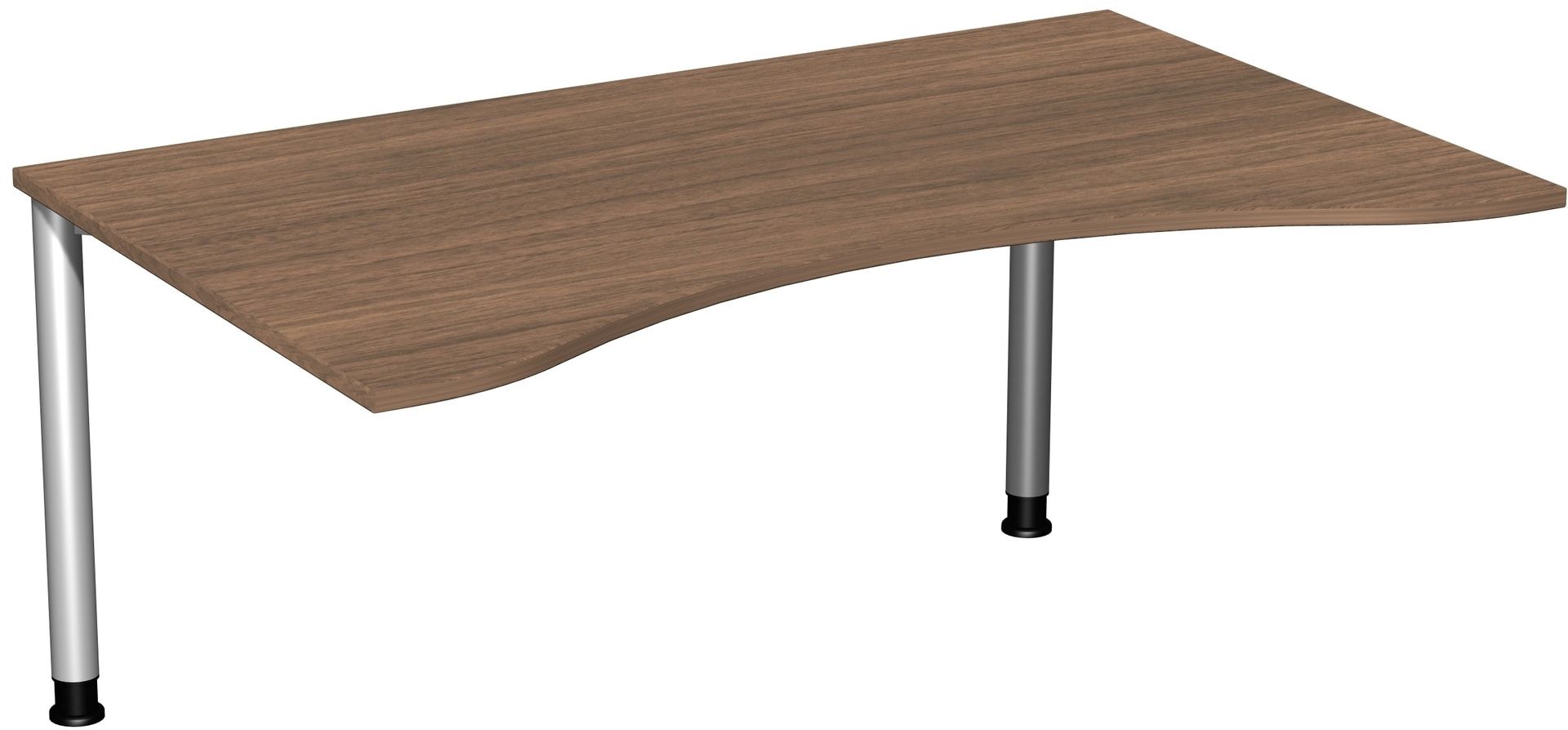 Ergo-Schreibtisch - 4-Fuß Flex - Bürotisch - Höhe 680-800 mm - 1.600 x 1.000 mm (BxT) - Gestell anthrazit - Ahorn