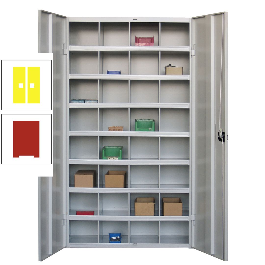 Fächerschrank - Sortierstation - Büroschrank - 32 Fächer - 1.800 x 1.000 x 530 mm (HxBxT) - Materialschrank - anthrazitgrau