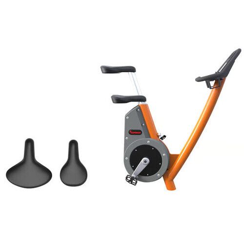 Sport Bike, Cardio, interaktiv, verstellbar auf 13 Sitzhöhen, Elektromotor, Edelstahlkurbel, Q-Faktor 175 mm, 1.180 x 510 x 1.100 mm (HxBxT), Grau