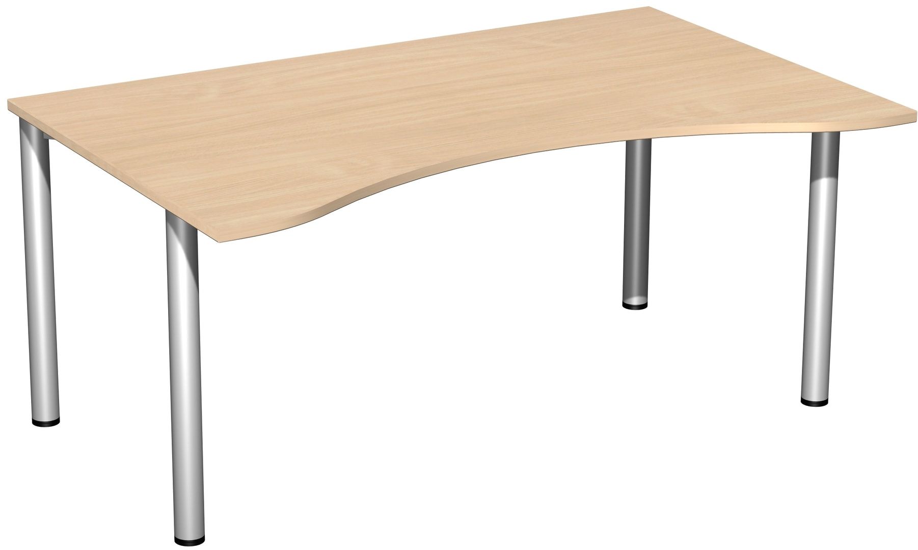 Ergo-Schreibtisch - 4-Fuß Flex - Bürotisch - 720 x 1.600 x 1.000 mm (HxBxT) - Gestell anthrazit - Ahorn