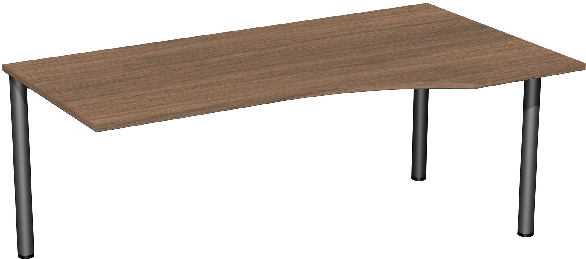 Eckschreibtisch - Ecke rechts - 4-Fuß Flex - 720 x 1.600 x 1.000 mm (HxBxT) - Gestell anthrazit - Ahorn