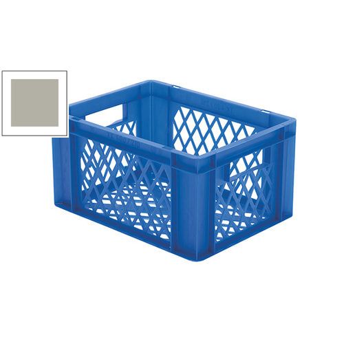 Eurobox - Eurokasten - Volumen 19 l - Boden und Wände durchbrochen - 210 x 300 x 400 mm (HxBxT) - VE 4 Stk. - blau