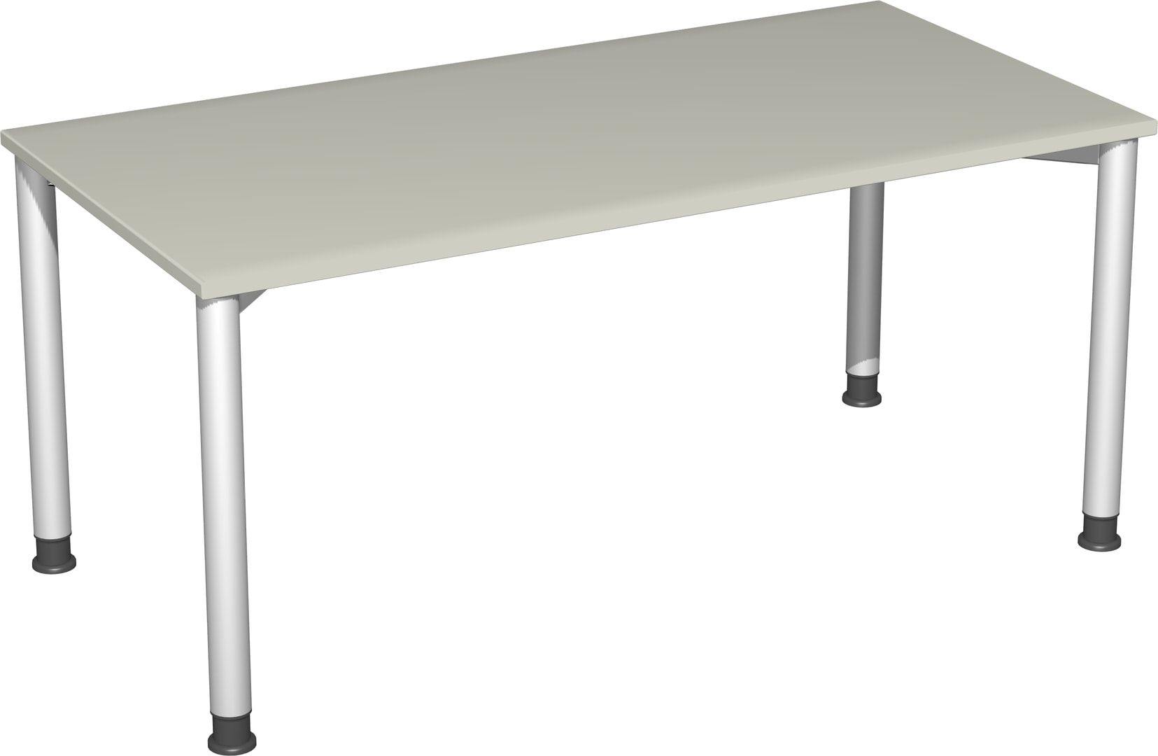 Schreibtisch - 4-Fuß Flex - Bürotisch - Höhe 680-800 mm - 1.200 x 600 mm (BxT) - Gestell anthrazit - Ahorn