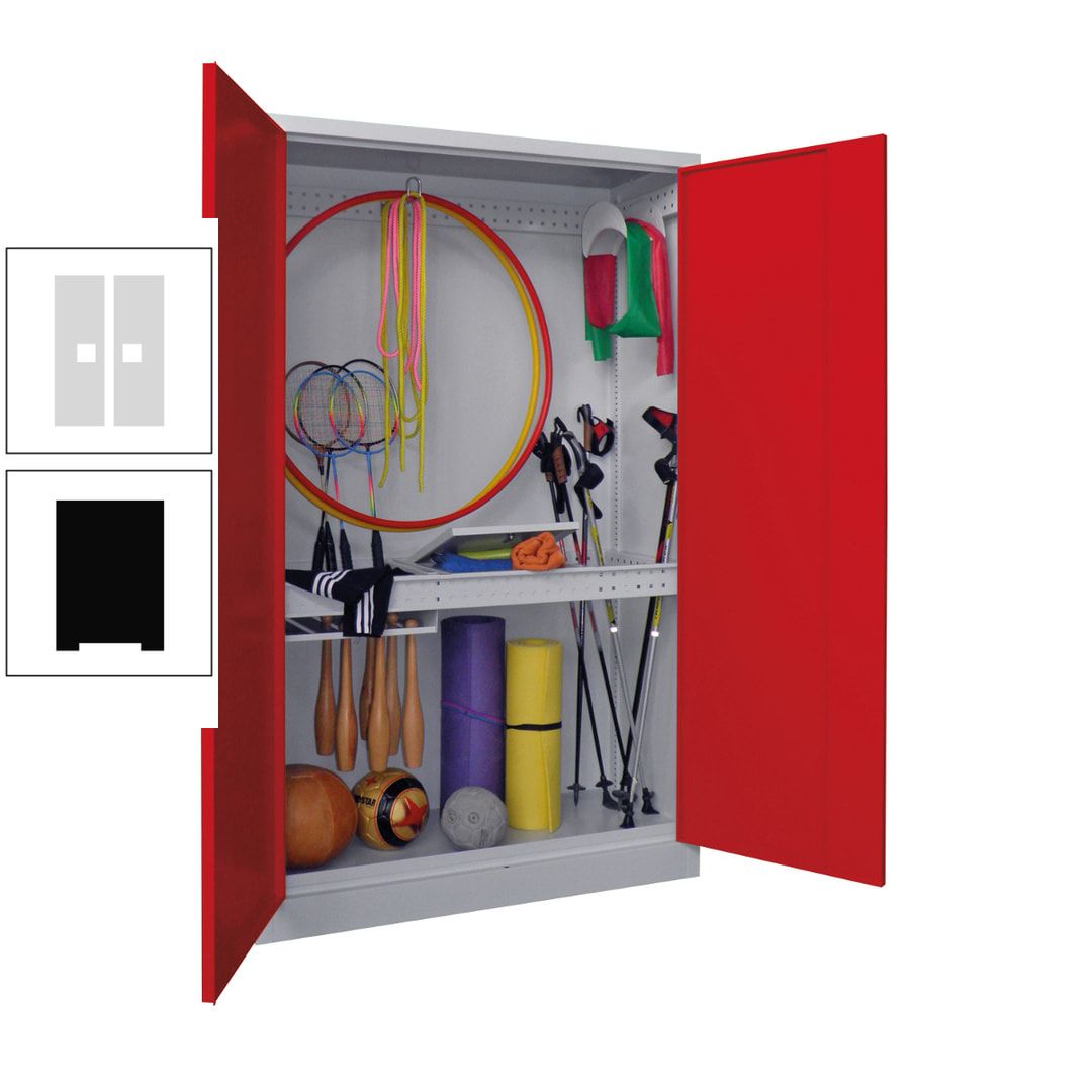 Sportschrank - Vollblechtüren - 1.950x1.200x500 mm (HxBxT) - anthrazitgrau