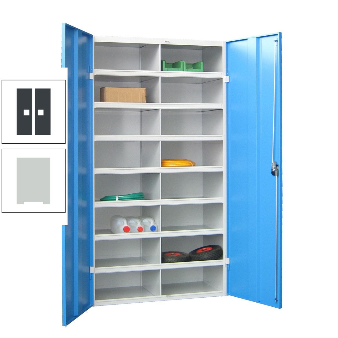 Aktenschrank - Fächerschrank - Sortierstation - 16 Fächer - Büroschrank - Dokumentenablage - 1.800 x 1.000 x 530 mm (HxBxT) - anthrazitgrau