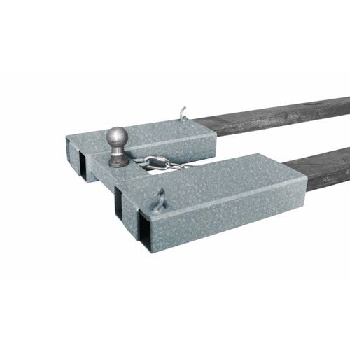 Rangierhilfe für Stapler, Kettensicherung, Kupplungskugel, pulverbeschichtet, stabile Einfahrtaschen,160 x 540 x 410 mm (HxBxT), Farbe anthrazitgrau