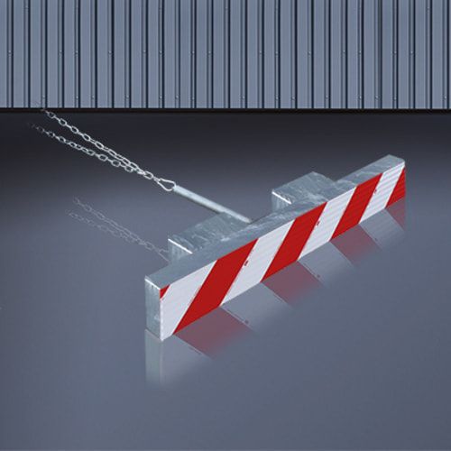 Eichinger Gabelzinken Schutzbalken, Stapler Zinkenabdeckung, Warnmarkierung rot-weiß, Kettensicherung, 150 x 1.000 x 200 mm (HxBxT), Farbe: reinorange