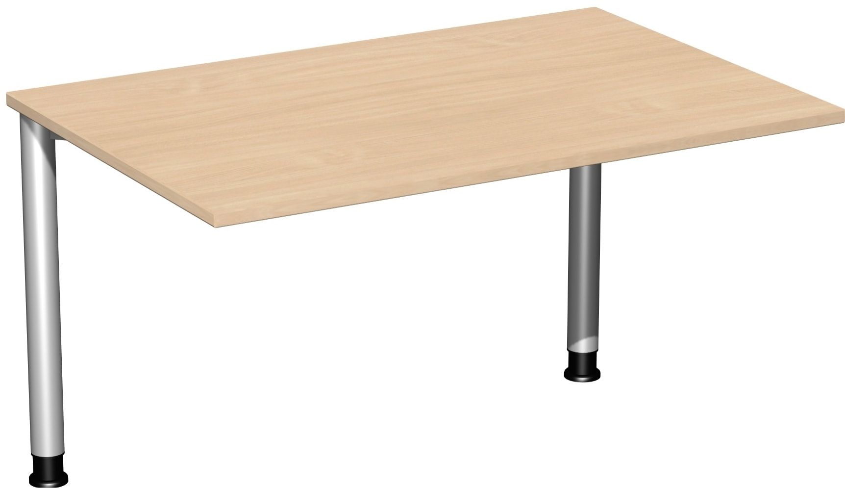 Schreibtisch - 4-Fuß Flex - Bürotisch - Höhe 680-800 mm - 1.200 x 600 mm (BxT) - Gestell anthrazit - Ahorn