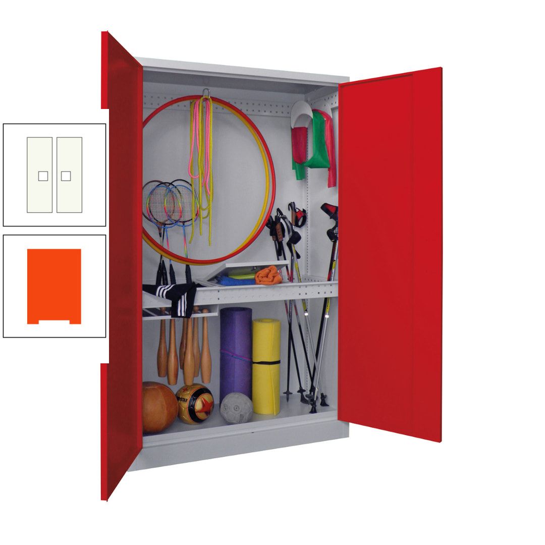 Sportschrank - Vollblechtüren - 1.950x1.200x500 mm (HxBxT) - anthrazitgrau