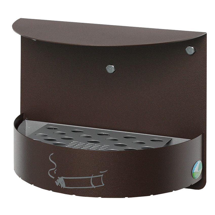 Wandascher - 1,5 l - mit Haube - Aschenbecher - antik-silber struktur