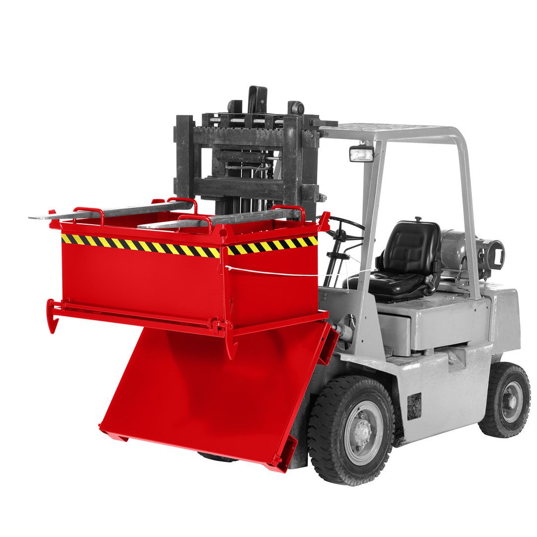 Klappbodenbehälter - 1.000 l Volumen - Traglast 1.250 kg - 2-fach stapelbar - kranbar - enzianblau