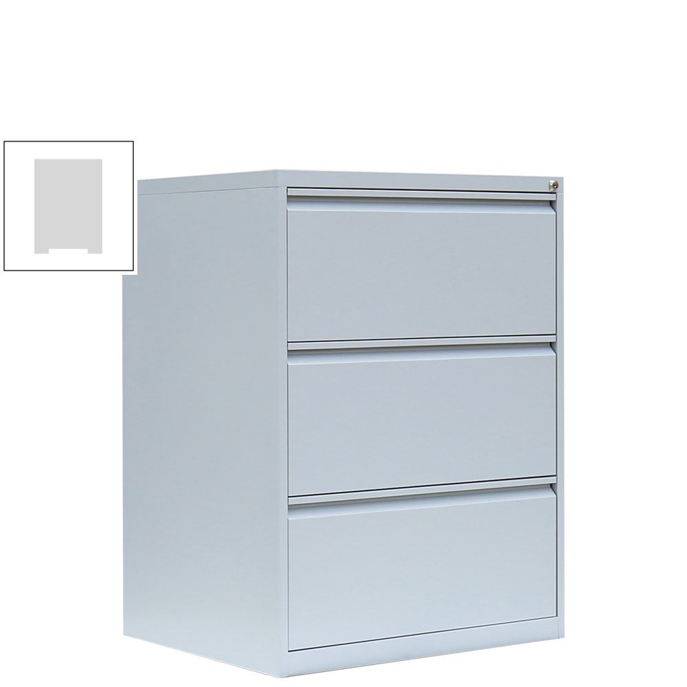 Hängeregistraturschrank, Hängeregisterschrank, 3 Schubladen, 2-bahnig, DIN A4, 1.010 x 760 x 620 mm (HxBxT), Korpus- und Schubladenfarbe: lichtgrau