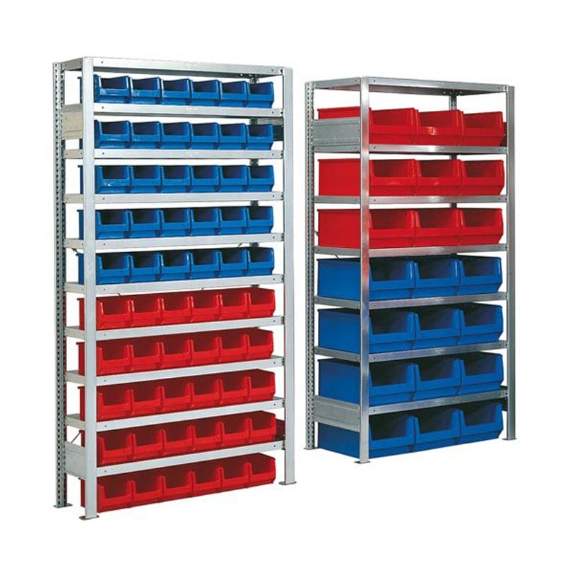 Robustes Regalsystem für Sichtlagerkästen - Anbaufeld - Sortimentsregal - 2.000 x 1.005 x 325 mm (HxBxT)