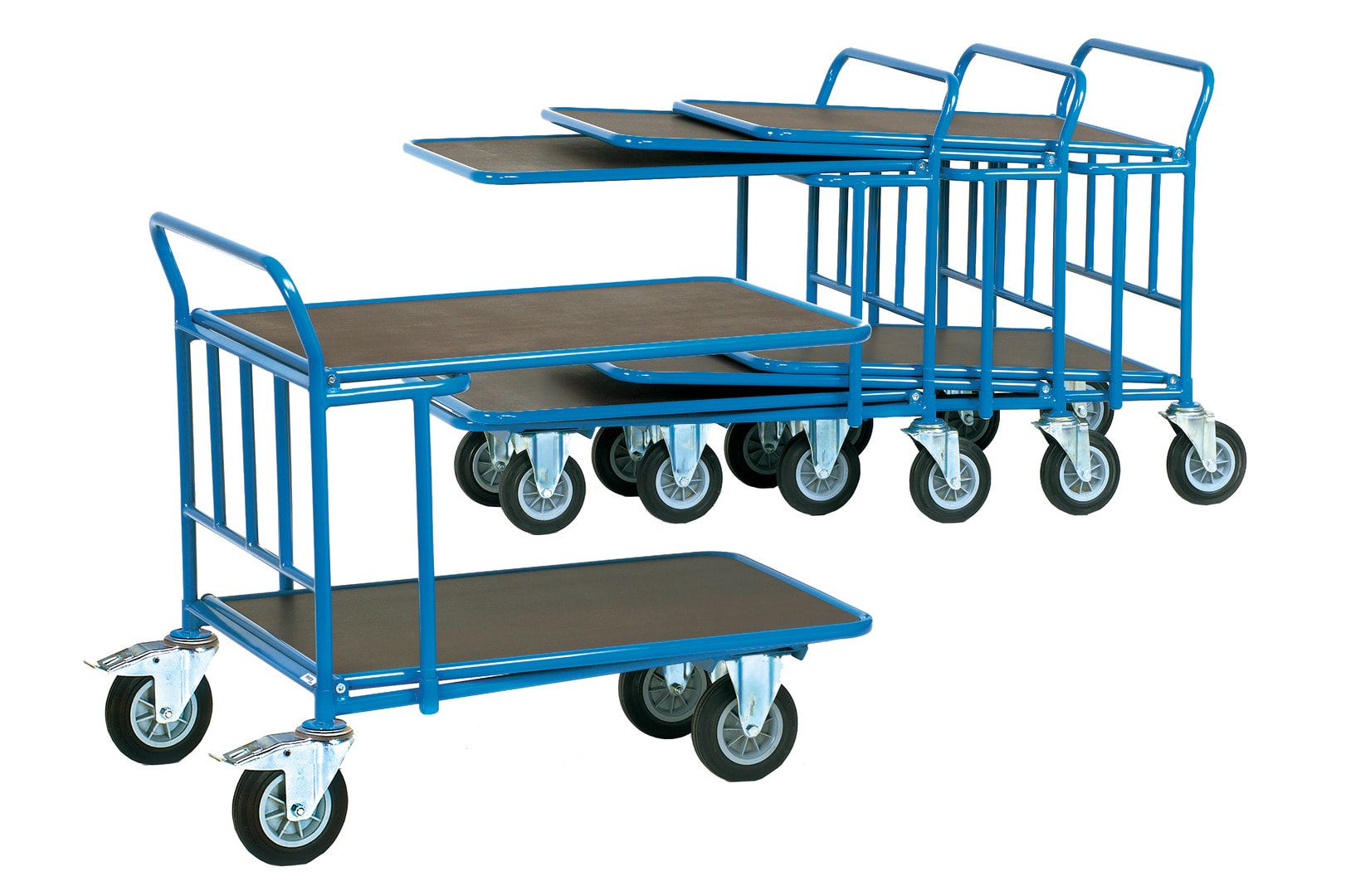 Fetra - Ineinanderschiebbarer Wagen m. 2 Ebenen - 400 kg Traglast - Ladefläche 500 x 850 mm (BxT)