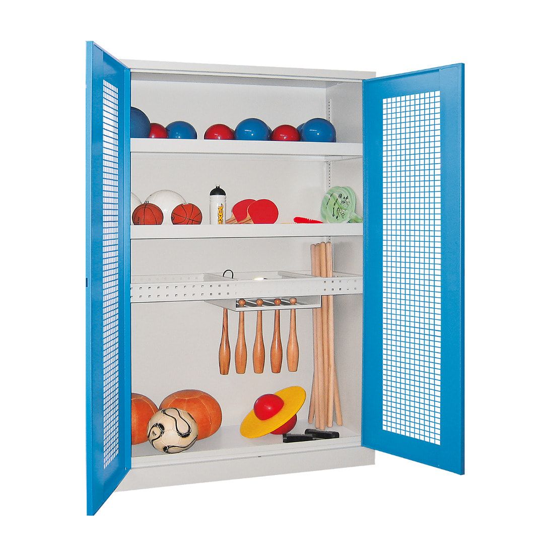 Sportschrank - Vollblechtüren - Variante 2 - 1.950x1.200x500 mm (HxBxT) - anthrazitgrau