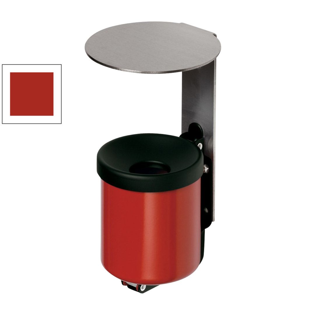 Wandascher - Volumen 0,6 l - 100 x 90 x 120 mm (HxBxT) - Edelstahl