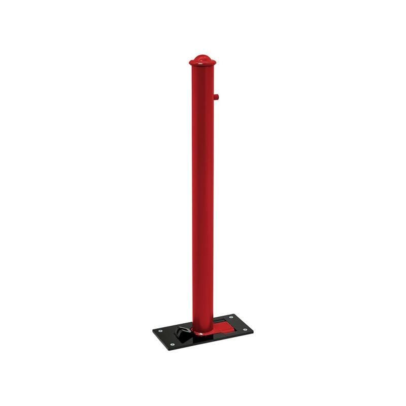Klappbarer Pfosten mit Helmkopf - 76 x 1.012 mm (DxH) - Überfahrhöhe 106 mm - Farbe enzianblau - Absperrpfosten