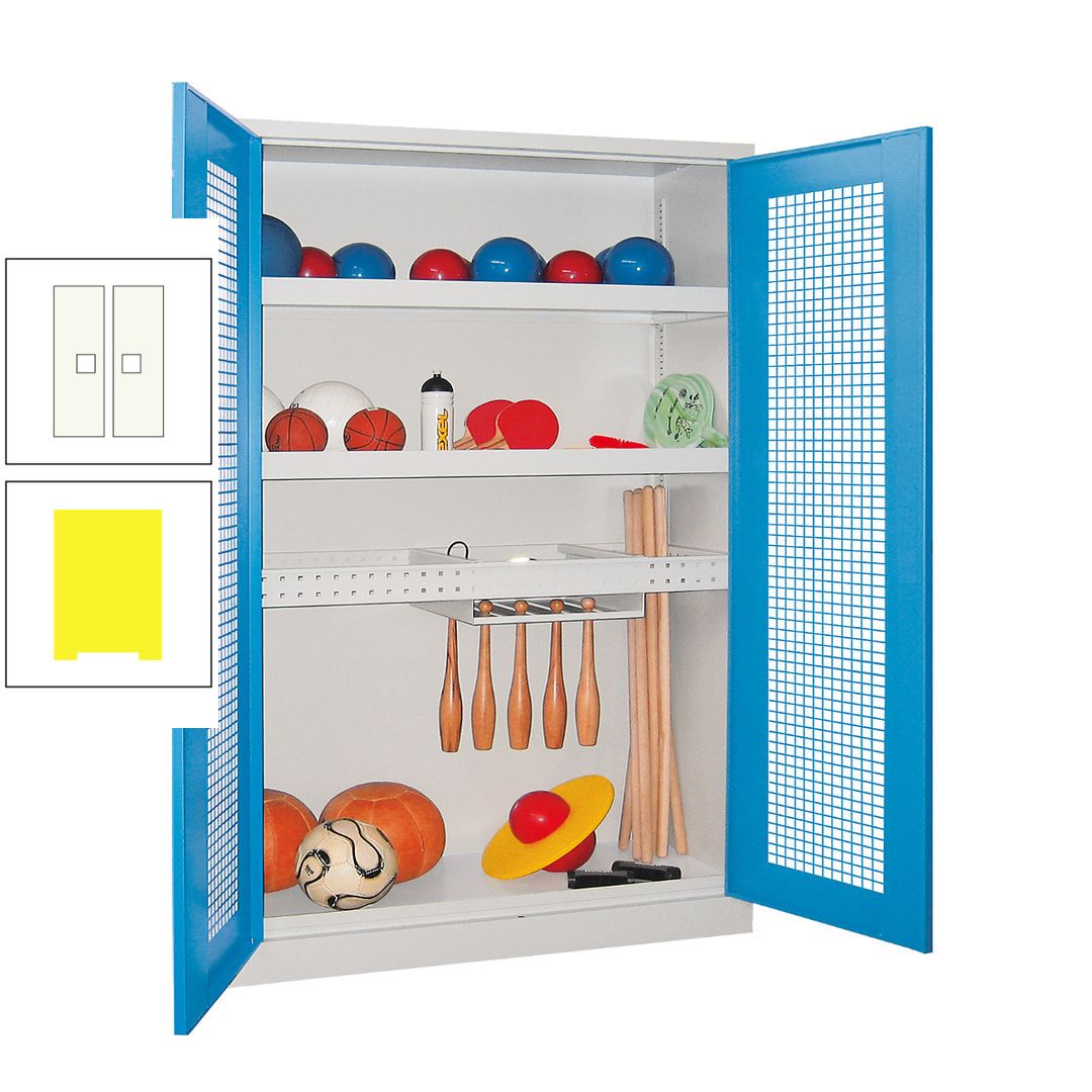 Sportschrank - Vollblechtüren - Variante 2 - 1.950x1.200x500 mm (HxBxT) - anthrazitgrau