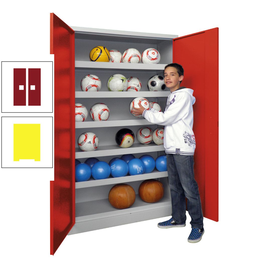 Ballschrank - Vollblechtüren - 5 Böden - 1.950x1.500x500 mm (HxBxT) - anthrazitgrau