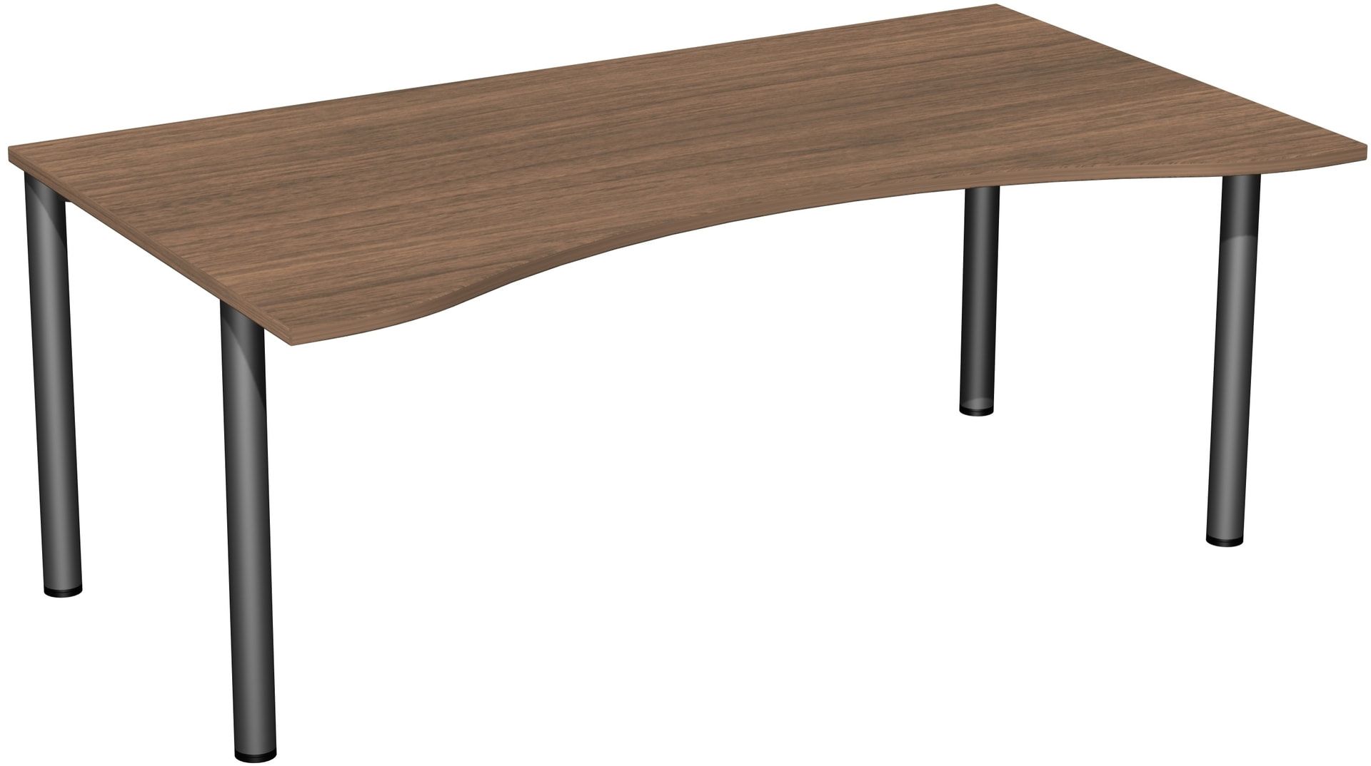 Ergo-Schreibtisch - 4-Fuß Flex - Bürotisch - 720 x 1.600 x 1.000 mm (HxBxT) - Gestell anthrazit - Ahorn