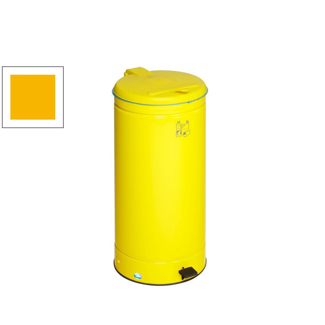 Abfallsammler - Volumen 66 l - Aufkleber Papier - 810 x 430 x 380 mm (HxBxT) - enzianblau
