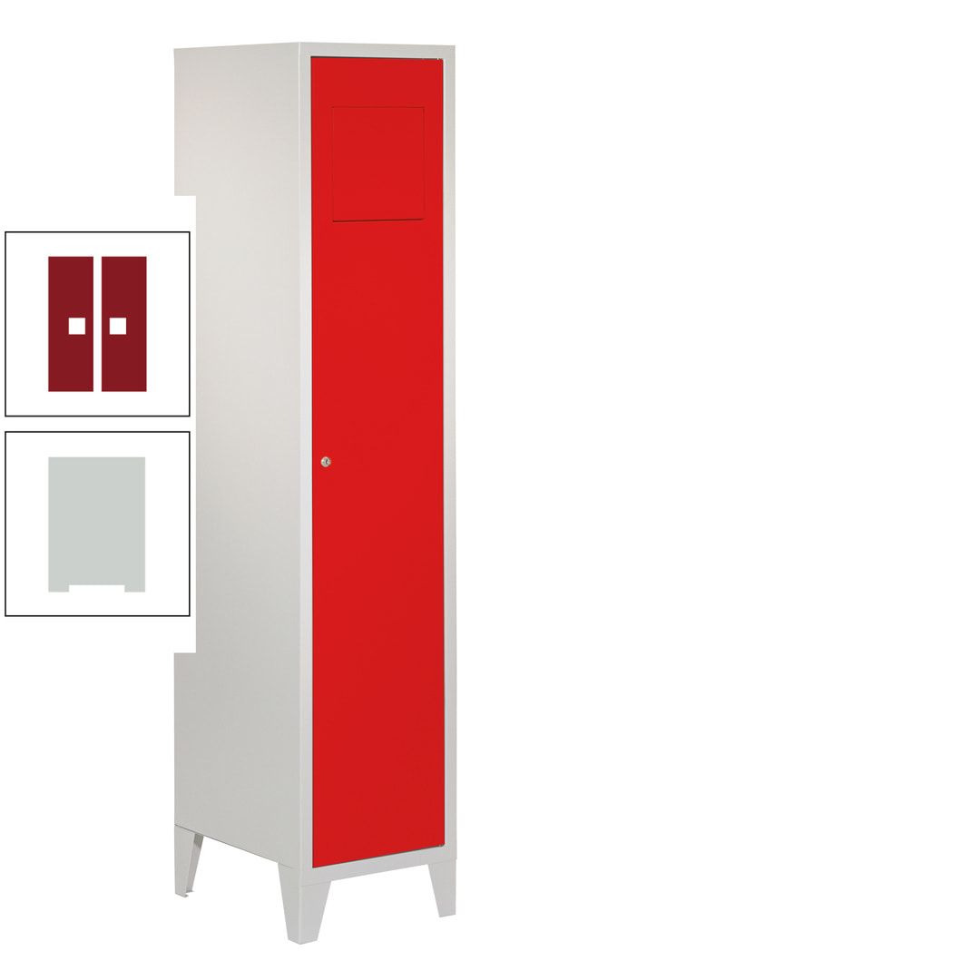 Wäschesammelschrank - 1.850 x 400 x 500 mm (HxBxT) - Füße - Drehriegel - anthrazitgrau