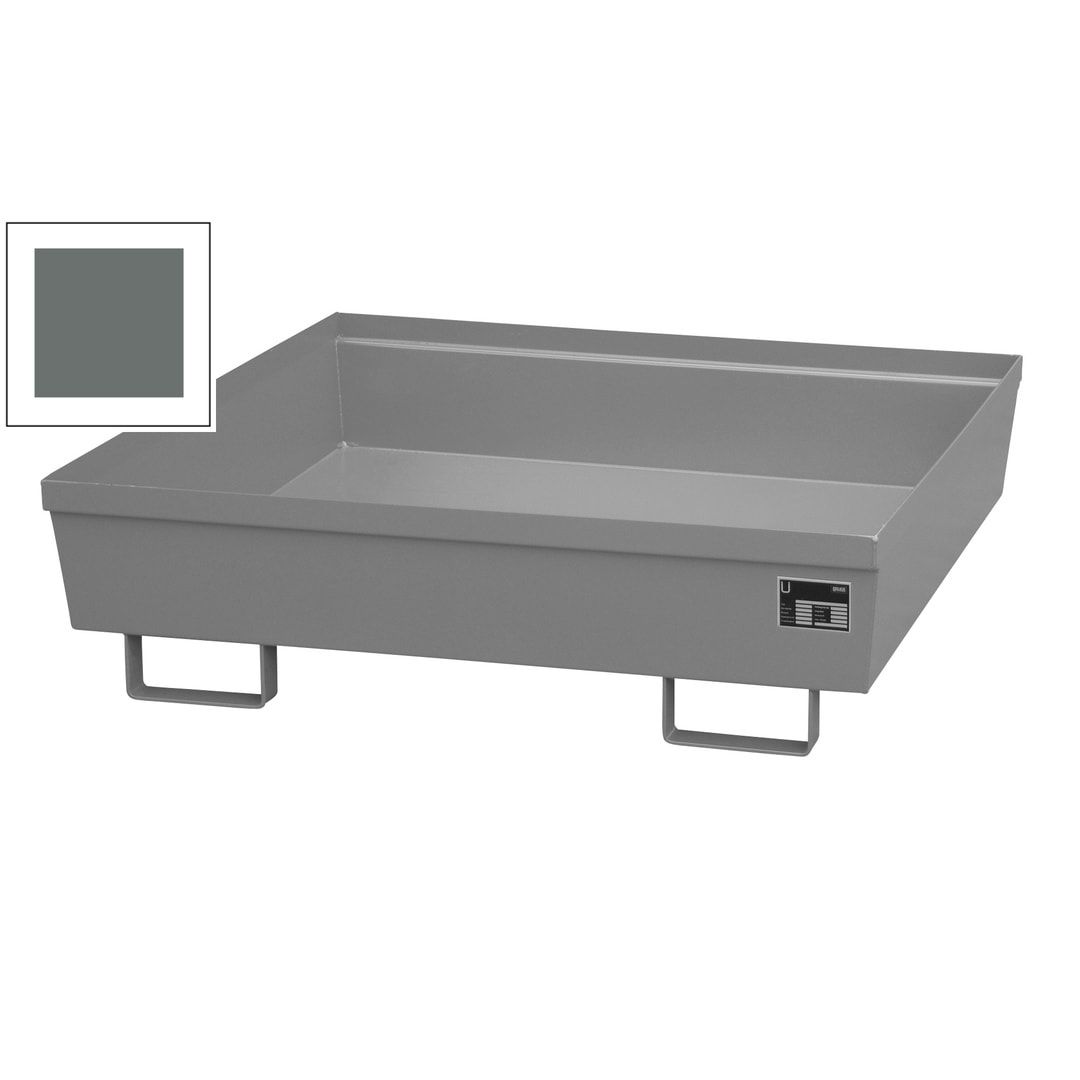 Ineinander stapelbare Auffangwanne - Stahl - 280 l Volumen - Breite 1.200 mm - feuerrot