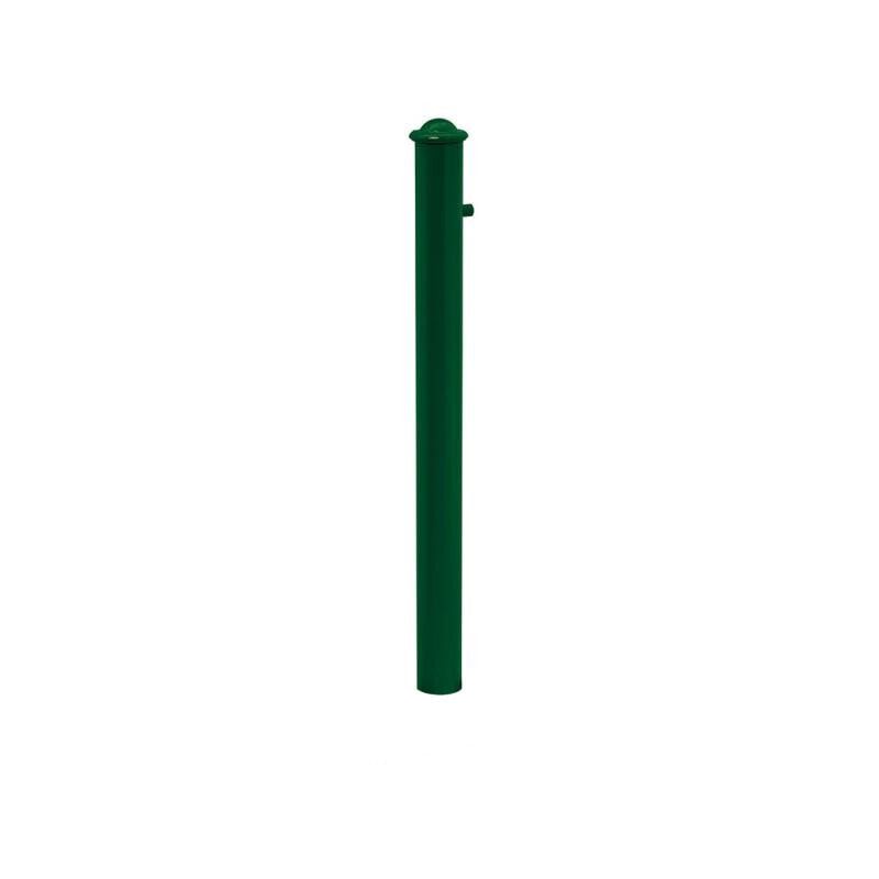 Herausnehmbarer Pfosten mit Helmkopf und Dreikantschloss - 76 x 885 mm (DxH) - Farbe enzianblau