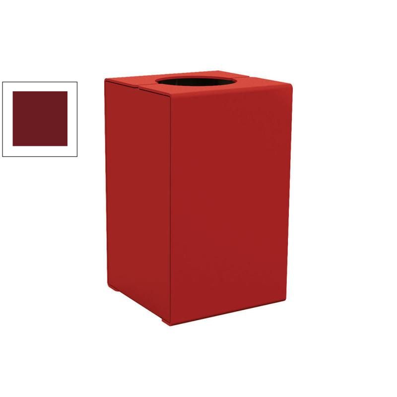 Abfalleimer aus Stahl - 120 l - 750 x 450 x 450 mm (HxBxT) - Verankerungsstäbe - Farbe enzianblau