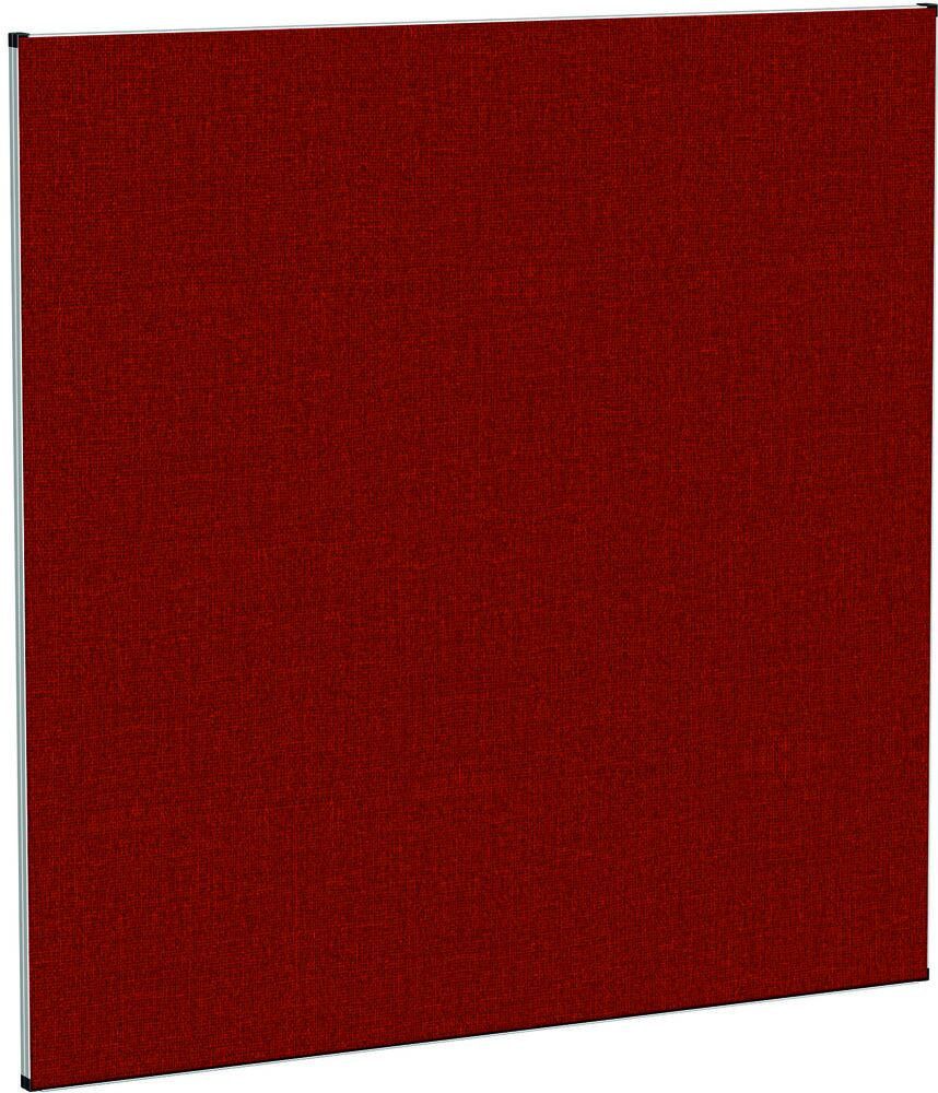 Stellwand, Trennwand, Raumteiler, Sichtschutz, schallabsorbierend, Stoffbespannung, pinnbar, Alurahmen, 1.200 x 1.000 x 27 mm (HxBxT), Calypso rot