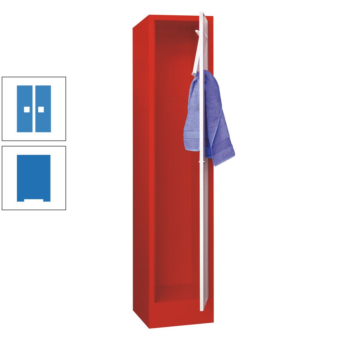 Wäschesammelschrank - 1.850 x 400 x 500 mm (HxBxT) - Sockel - Zylinderschloss - anthrazitgrau
