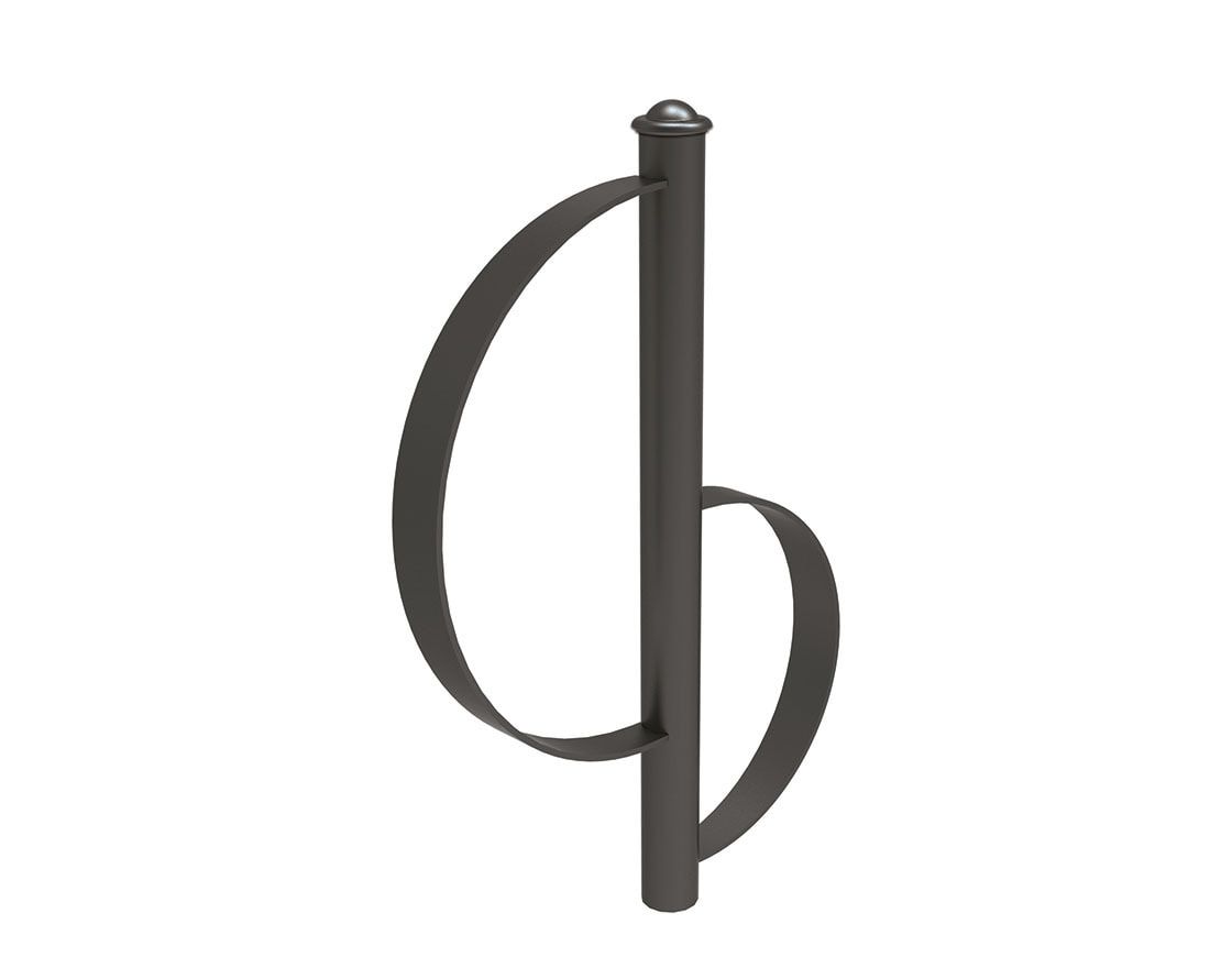Fahrradbügel - Anlehnbügel - Fahrradständer - zum Einbetonieren - Kopftyp Agora - 1.000 x 675 mm (HxB) - Farbe enzianblau (RAL 5010)