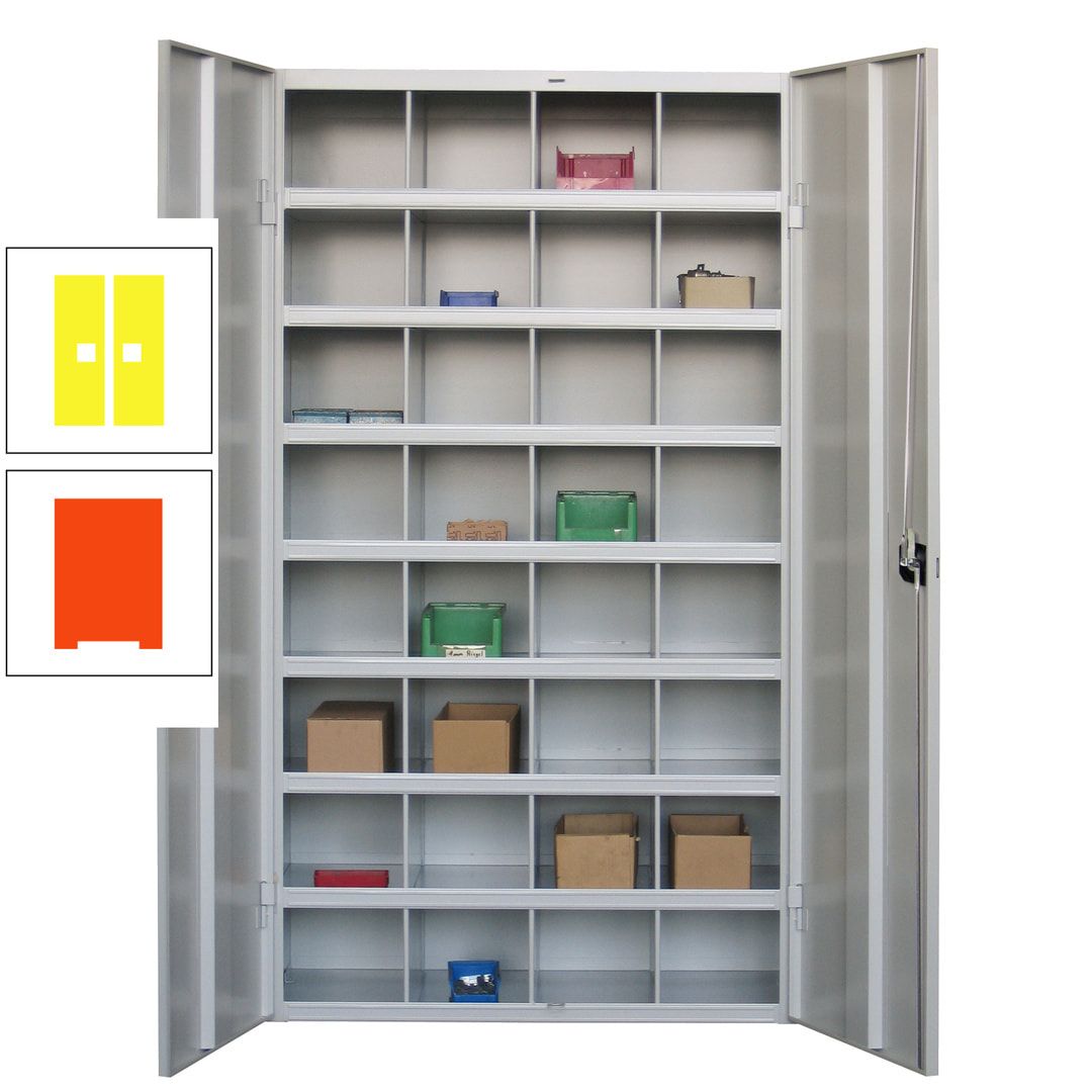 Fächerschrank - Sortierstation - Büroschrank - 32 Fächer - 1.800 x 1.000 x 530 mm (HxBxT) - Materialschrank - anthrazitgrau