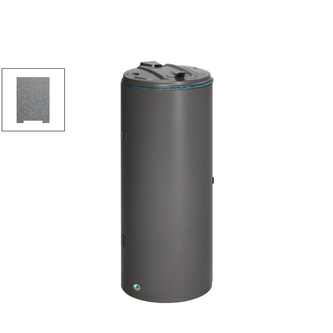 Abfalleimer - Volumen 80 l - Tür mit Schloss - 895 x 390 x 420 mm (HxBxT) - deep-brown