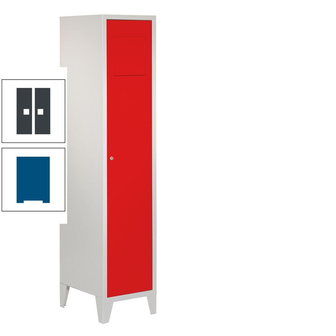 Wäschesammelschrank - 1.850 x 400 x 500 mm (HxBxT) - Füße - Drehriegel - anthrazitgrau
