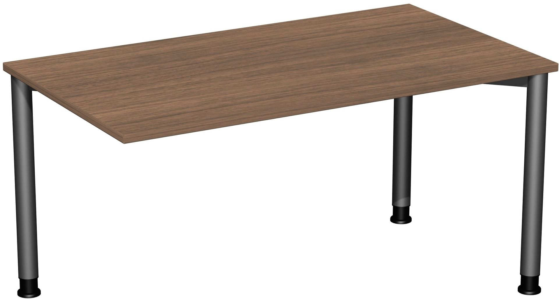 Schreibtisch - 4-Fuß Flex - Bürotisch - Höhe 680-800 mm - 1.000 x 800 mm (BxT) - Gestell anthrazit - Ahorn
