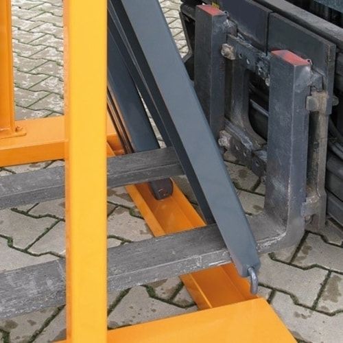 Gabelzinkenwechsler, Anhebehilfe, Arbeitshilfe, für 2 Paare, für offene Gabelverlängerungen, 1.200 x 800 mm (HxB), 700 mm Auflage, Farbe anthrazitgrau