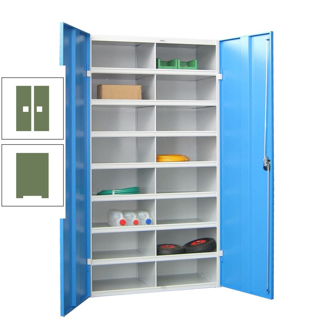 Aktenschrank - Fächerschrank - Sortierstation - 16 Fächer - Büroschrank - Dokumentenablage - 1.800 x 1.000 x 530 mm (HxBxT) - anthrazitgrau