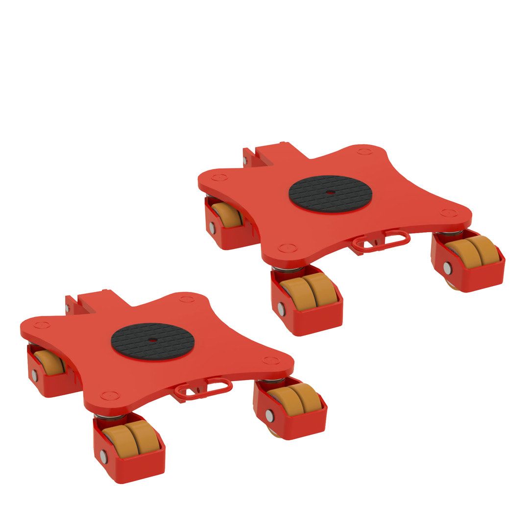 1 Kreiselfahrwerk - Transportfahrwerk - Traglast 1.500 kg - Unterfahrhöhe 110 mm - 490 x 530 mm (BxT)
