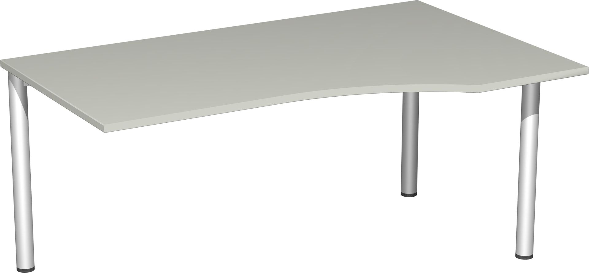 Eckschreibtisch - Ecke rechts - 4-Fuß Flex - 720 x 1.600 x 1.000 mm (HxBxT) - Gestell anthrazit - Ahorn